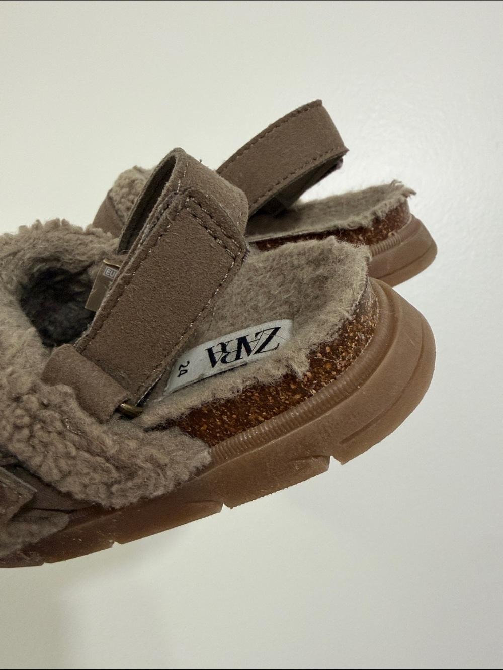 Zara Brown Sherpa Buckle Clogs - Picture 8 of 13